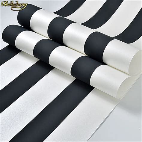 Beibehang Classic Black Wallpaper Roll Mural Luxury 3d Striped