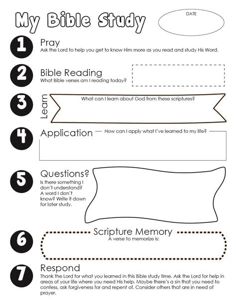 Bible Study Printable Lessons
