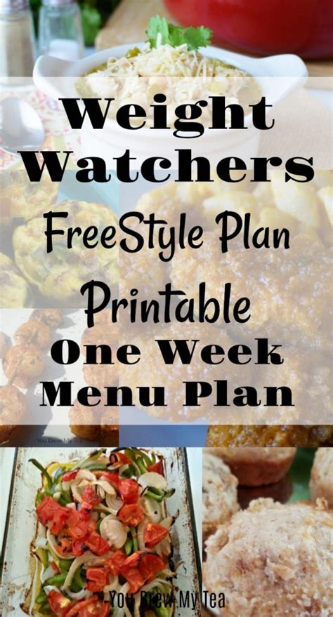 It is designed this way so that you can customize it to your. Weight Watchers FreeStyle Plan One Week Menu Plan - You Brew My Tea