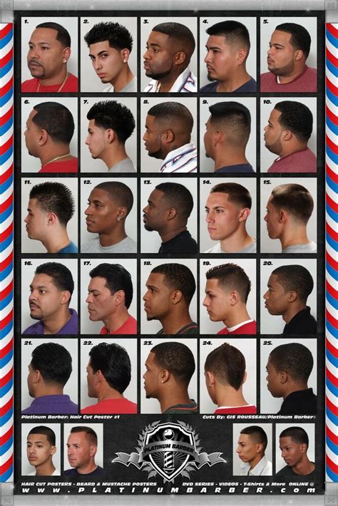 The main difference between the two types of haircutters is that barbers are typically trained to cut shorter, traditional haircuts for men while salon stylists are trained to cut longer, fuller men's styles. The Barber Hairstyle Guide Poster For Black Men … - Rakak