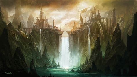 Pin By Sean Glidden On A Different Reality Fantasy Art Landscapes