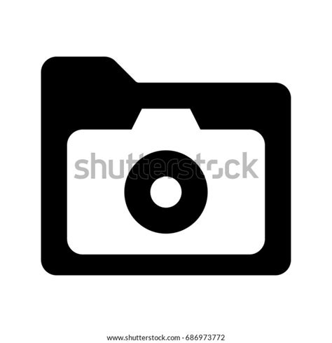 Camera Folder Icon Stock Vector Royalty Free 686973772 Shutterstock