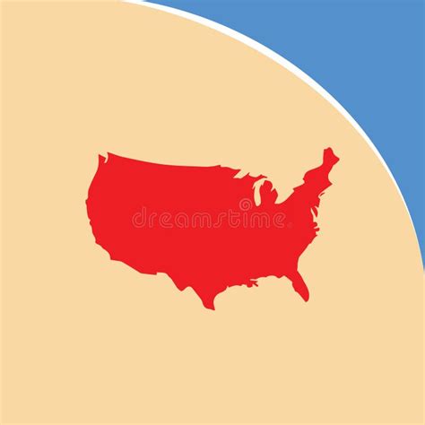 Map Of The United States Of America Vector Illustration Decorative Design Stock Vector