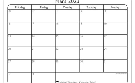 Kalender Mars 2023 For Att Skriva Ut 56ms Michel Zbinden Fi Otosection