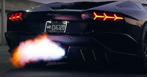 Watch This Lamborghini Aventador S Turn Up The Heat With Flame Spitting
