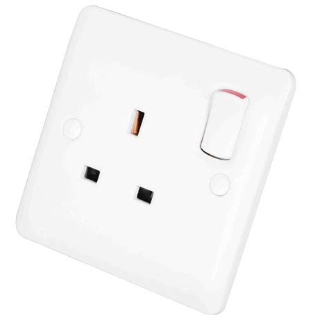 Legrand 13a Dp 1 Gang Switched Socket With Neon White 730061 Cef