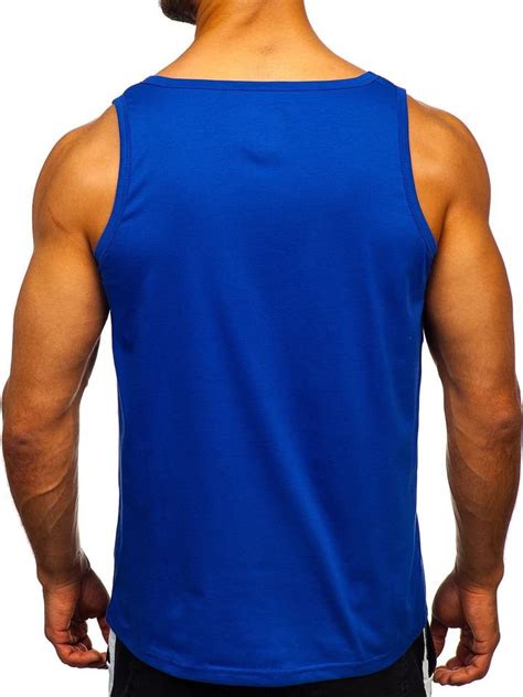 Camiseta Sin Manga Con Estampado Azul Bolf 100765 1 Azul