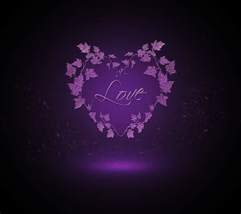 Download Purple Love Heart Background By Calvingregory Purple