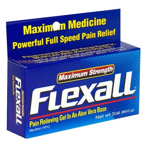 4 Pack - Flexall Pain Relieving Gel, Maximum Strength 3oz Each