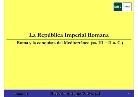 La Rep Blica Imperial Romana