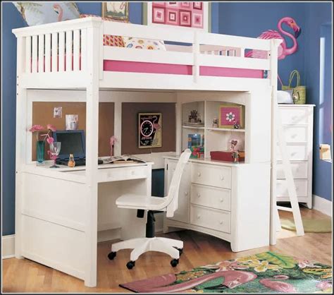 White Bunk Bed With Desk See The Design Variants Homesfeed