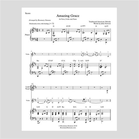 Sheet music is available in two formats, pdf and scorch, and you can select your preference above. Amazing Grace Key Of G Sheet Music - Amazing Grace For Viola And Piano By John Newton Digital ...