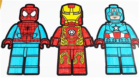 Some of the coloring page names are marvel spider man coloring lego spider man, lego iron spider coloring coloring, coloring 17 best ideas about lego spiderman on lego, goblin coloring spiderman green amp pictures. LEGO Spiderman Iron Man Captain America - LEGO Coloring ...