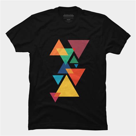 Abstract Geometric Triangles Composition T Shirt By Goldquills Design