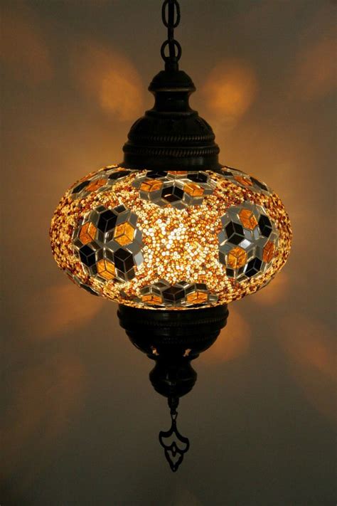 XLARGE TURKISH OTTOMAN MOROCCAN MOSAIC LAMP LIGHT PENDANT WITH LIGHT