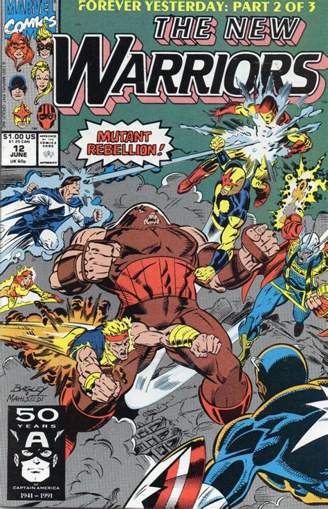 New Warriors 12 1991 Marvel Comics Vintage Comics Comic Book Covers