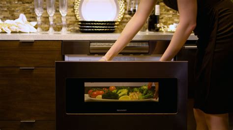 A microwave drawer saves space and provides easy access for kids and shorter adults. Sharp - Simply Better Living Learn more! | Microwave drawer