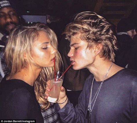 Jordan Barrett Pictured Getting Cosy With Hailey Baldwin Jordan Barrett Hailey Baldwin