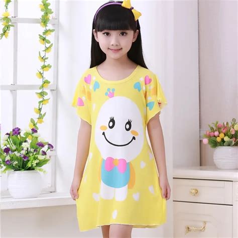 Girl Home Clothes New 2018 Summer And Spring Style Girl Nightgowns Dress