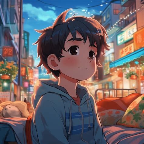 Premium Ai Image Lofi Anime Boy