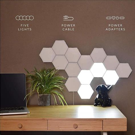 Pack Of 6 Hexagon Led Lightssmart Led Light Panels Touch Control Wall