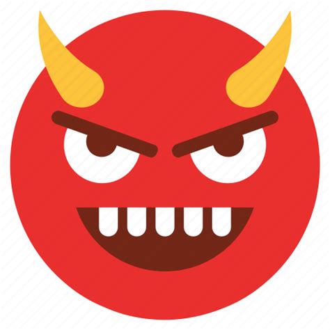 Cartoon Devil Emoji Emotion Evil Face Smiley Icon Download On