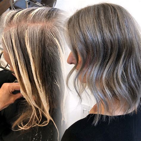 Creating Natural Grey Natural Gray Hair Transition To Gray Hair Gray Hair Growing Out
