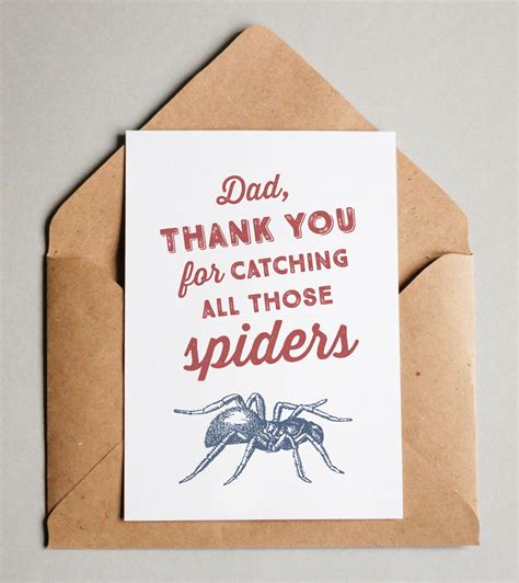 Father's day is around the corner! Printable Father's Day Card - Spider