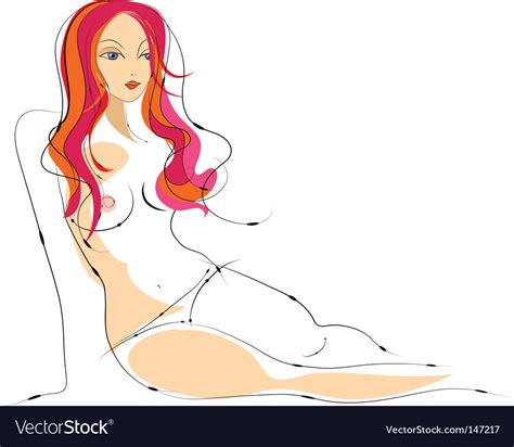 Sexy Female Nude Sketch Royalty Free Vector Image