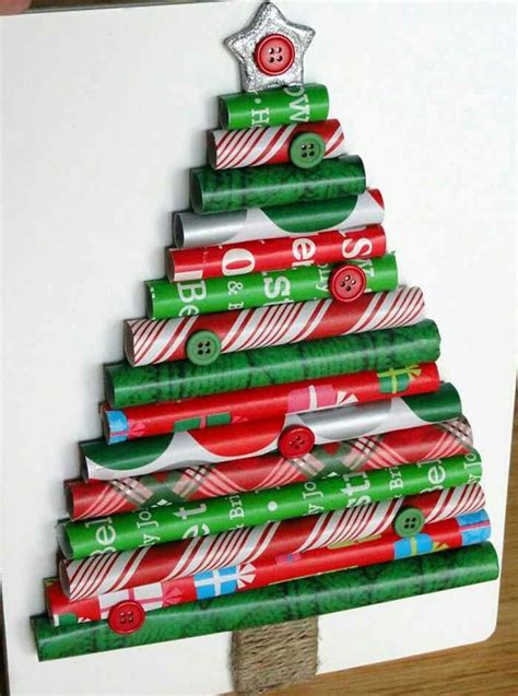 Rolled Paper Xmas Tree Creative Christmas Trees Wrapping Paper