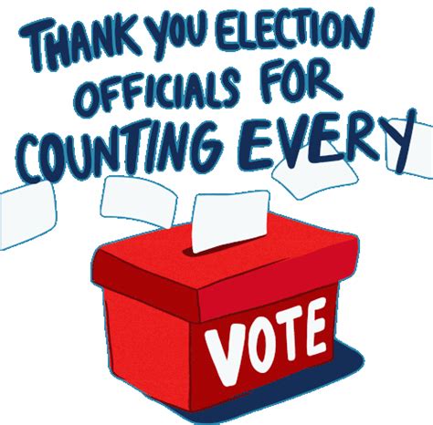 Thank You Election Officials Counting Every Vote Sticker Thank You