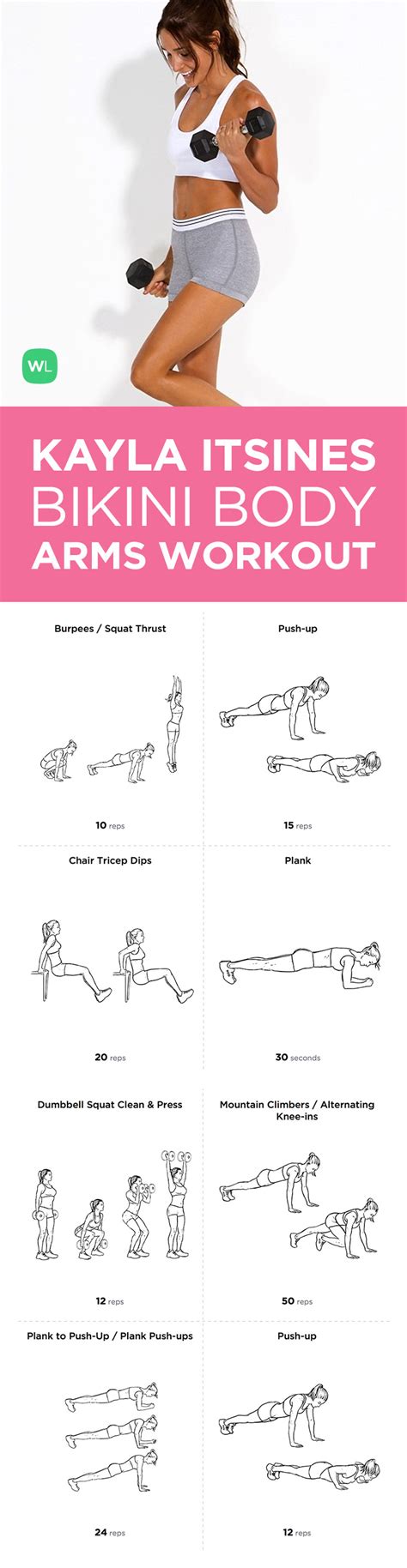Kayla itsines workout plan download or read online ebook kayla itsines workout plan in pdf format from … how i lost 20 lbs in 12 weeks | fitness programs that work. Kalya Itsines Bikini Body Guide: Arms Circuit Workout for ...