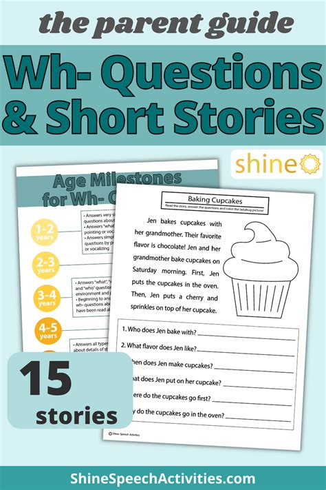 This Set Includes 15 Short Stories All With 6 Wh Questions For Each