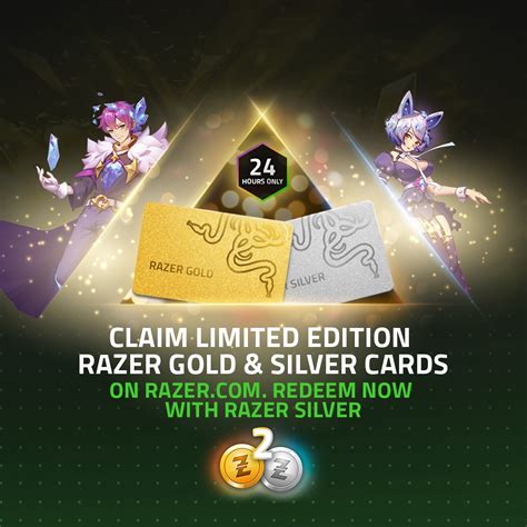 Razer Gold And Silver Claim Limited Edition Razer Gold And Silver Cards