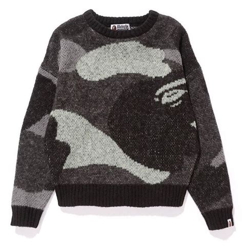 Bape Sweater Mohair Sweater Knit Mens Outfits A Bathing Ape