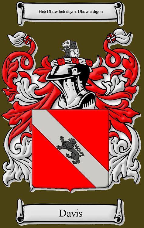 Crest Of The Welsh Davis Clan With Images Clan Cards Crest