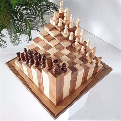 3d Chess Set Custom Design Chessboard Handmade Chess Set Wedding