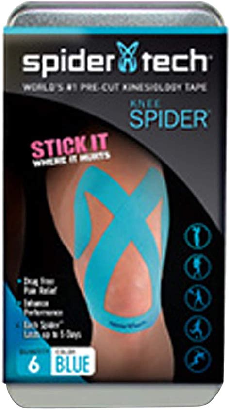 Spidertech Kinesiology Tape Precut Upper Knee Pack Tin Blue Buy