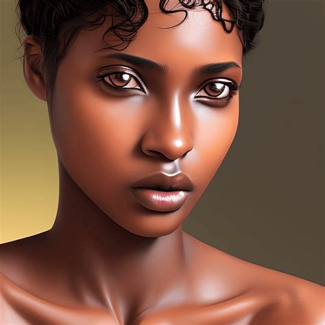 19yearold Brown Skin Beautiful Woman Artstation · Creative Fabrica