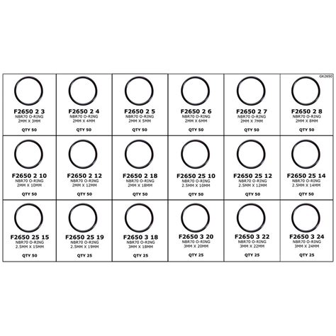 Metric O Ring Kit 750 Piece Wolfchester Australia
