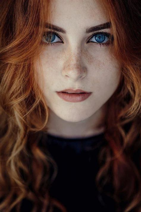 Photography Faces Freckles Skintips Red Hair Blue Eyes Eye