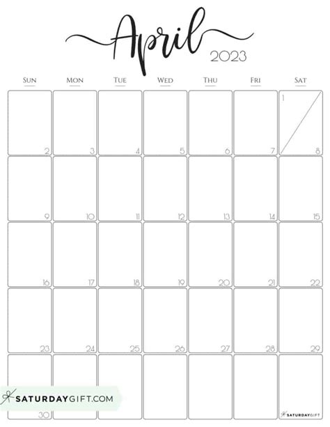 April 2024 Calendar Printable Vertical 2024 Calendar Printable