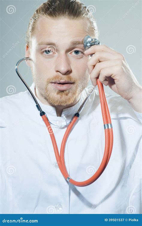Young Man With Stethoscope Stock Image Image Of Stethoscope 39501537
