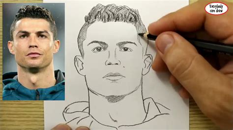 Very Easy How To Draw Cristiano Ronaldo Cr7 Football Player