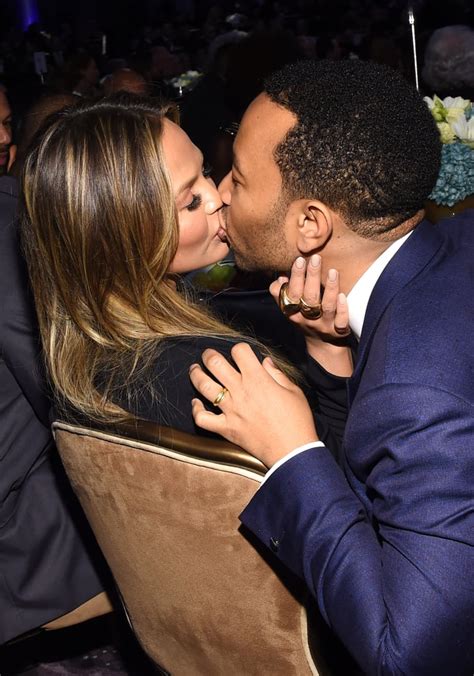 Chrissy Teigen And John Legend Shared A Passionate Kiss At Clive