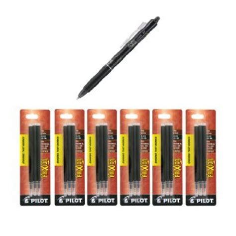 Pilot Frixion Pen Refills 0 7 Mm Fine 77330 Black Gel Erasable Ink 6 Packs Of 3 Refills With
