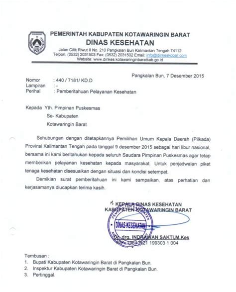 Contoh Surat Pemberitahuan Secara Resmi Contoh Surat