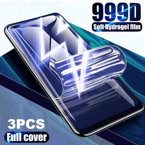 3pcs Full Cover Hydrogel Film For Oppo A72 A52 A92 A54 A74 A94 A15 A53 A76 Screen Protector Oppo