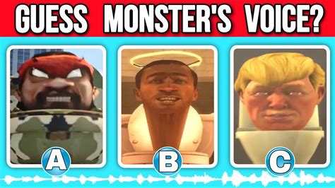 Guess The Monster S Voice Skibidi Toilet Youtube