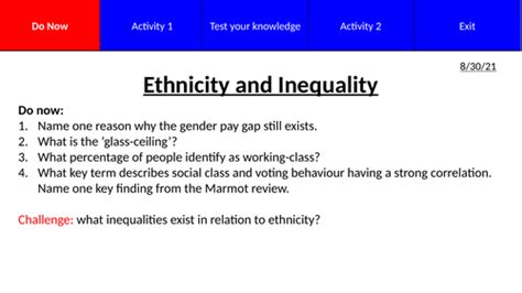 Ethnicity And Inequality Social Stratification Aqa Sociology